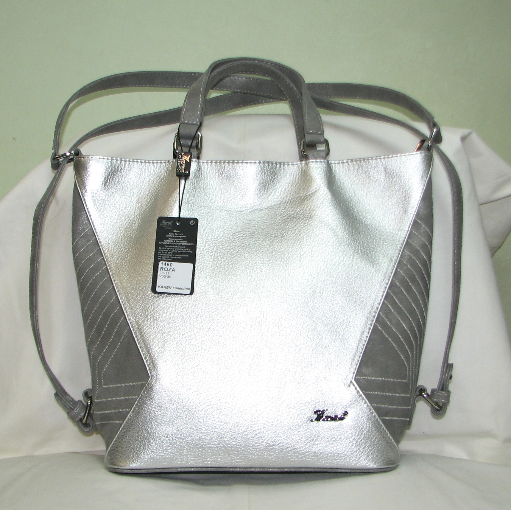 Сумка жіноча  KAREN ROZA 1460 silver